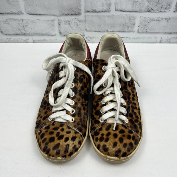 Isabel Marant Bart Leopard Print Calf Hair Low Top Sneaker Sz 39 - Picture 8 of 13